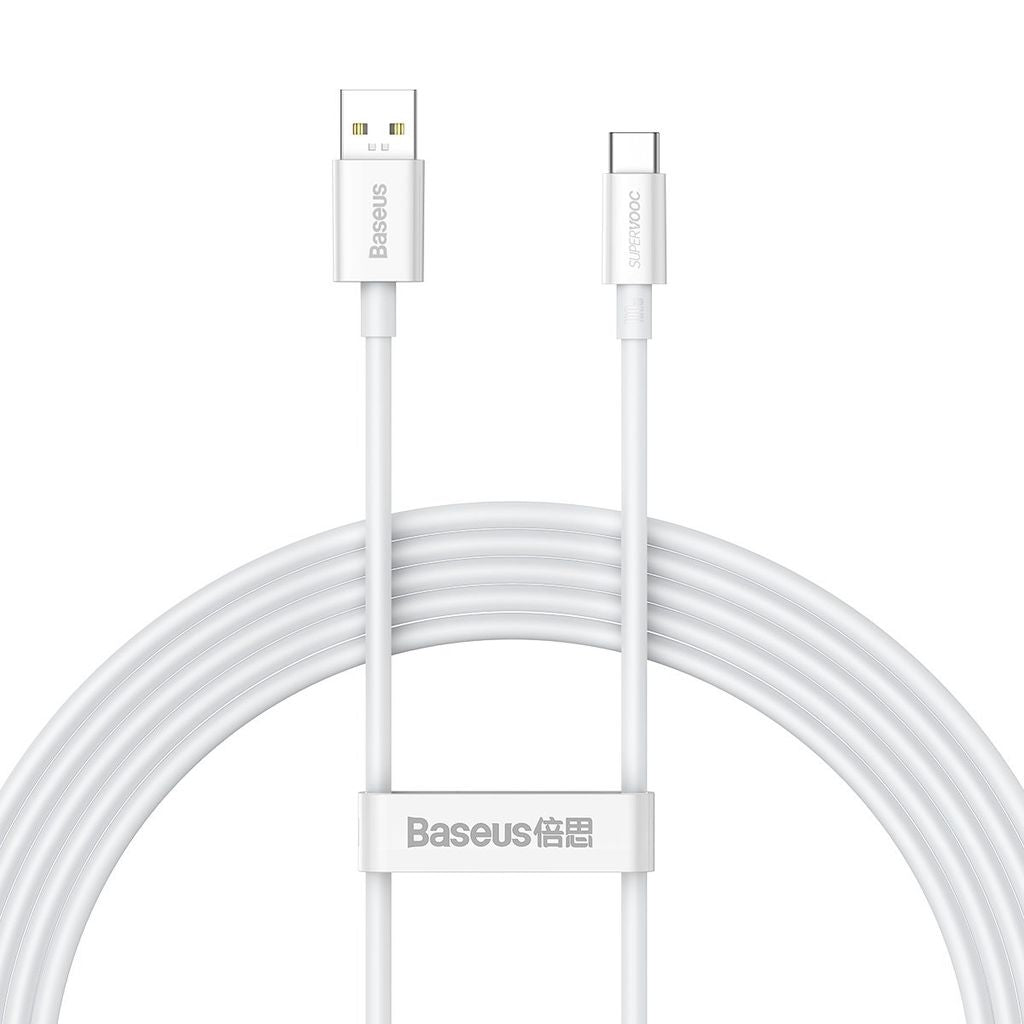 Baseus Superior Series USB-A - USB-C cable, 65W, 2m - White