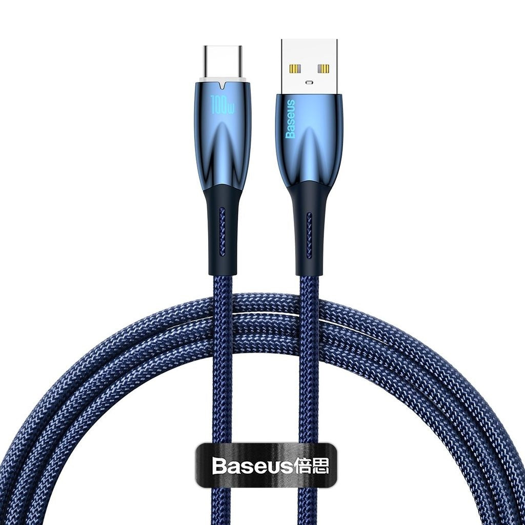Baseus USB-A - USB-C Cable, 100W, 1m - Blue