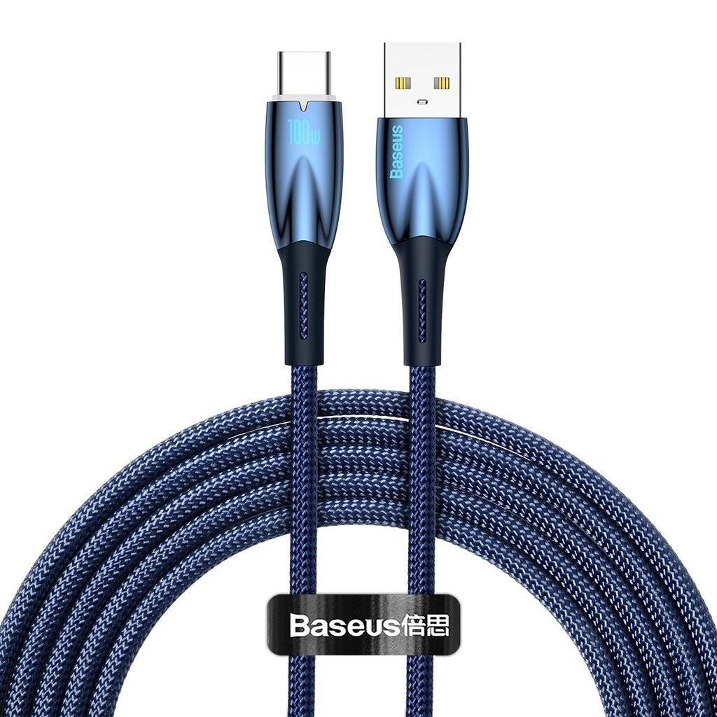 Baseus USB-A - USB-C Cable, 100W, 2m - Blue