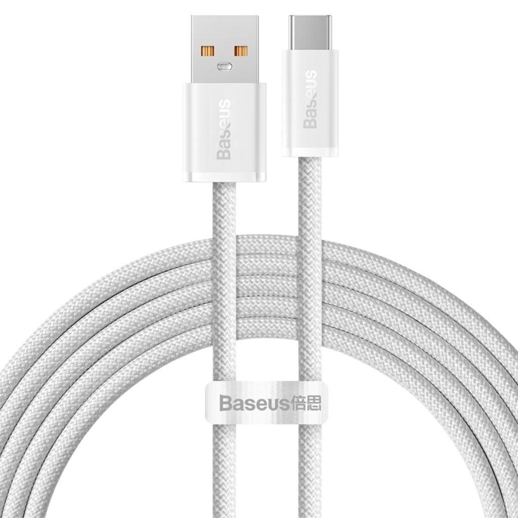 Baseus USB-A to USB-C Cable 100W, PD, 2m - White