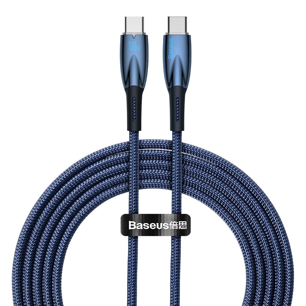 Baseus USB-C to USB-C Cable, 100W, 2m - Blue
