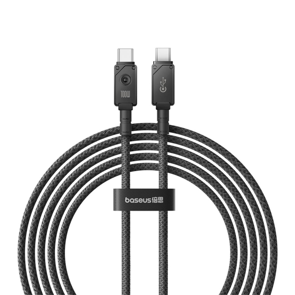 Baseus fast charging data cable USB-C to USB-C 100W, 2m - Black