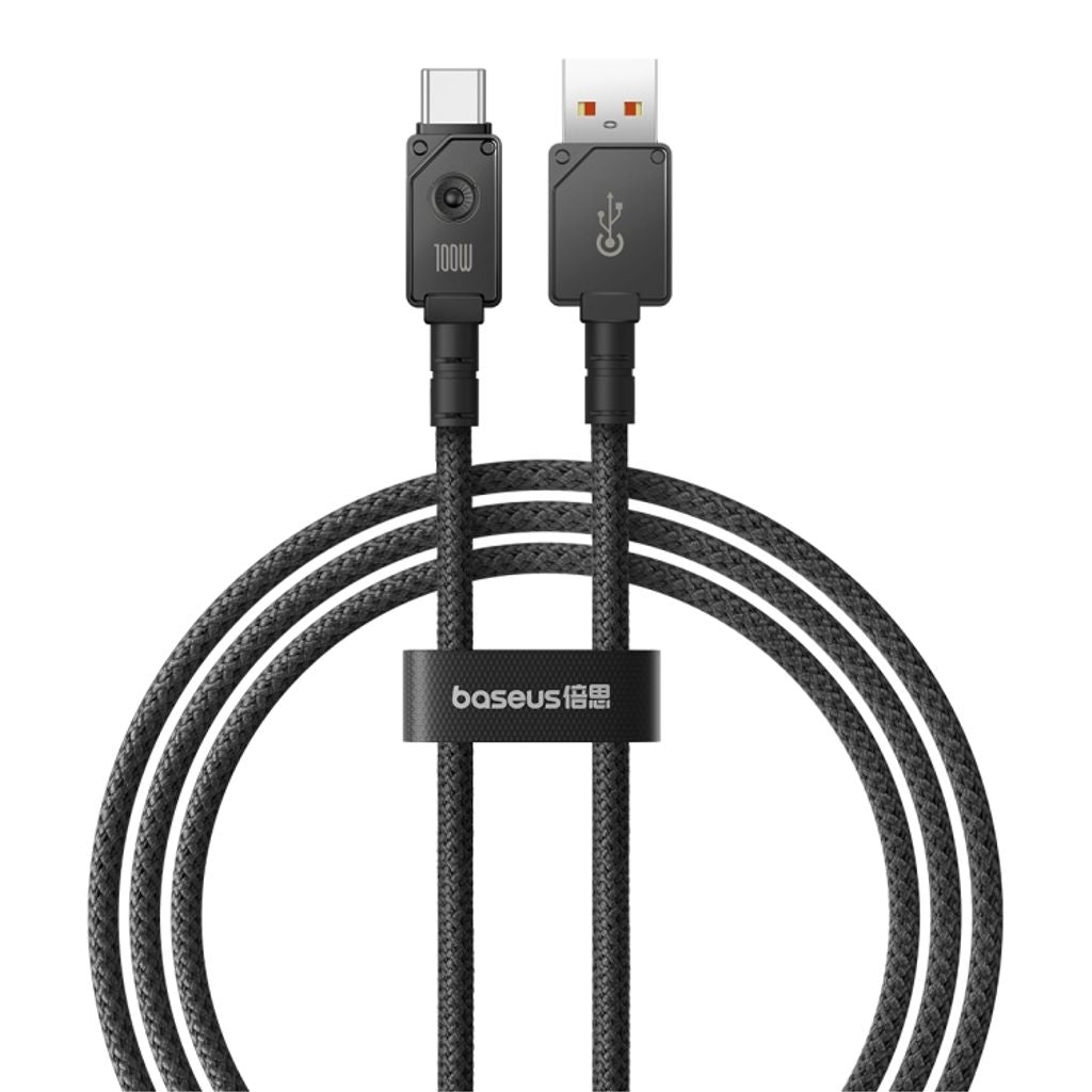 Baseus fast charging data cable USB to USB-C, 100W, 1m - Black