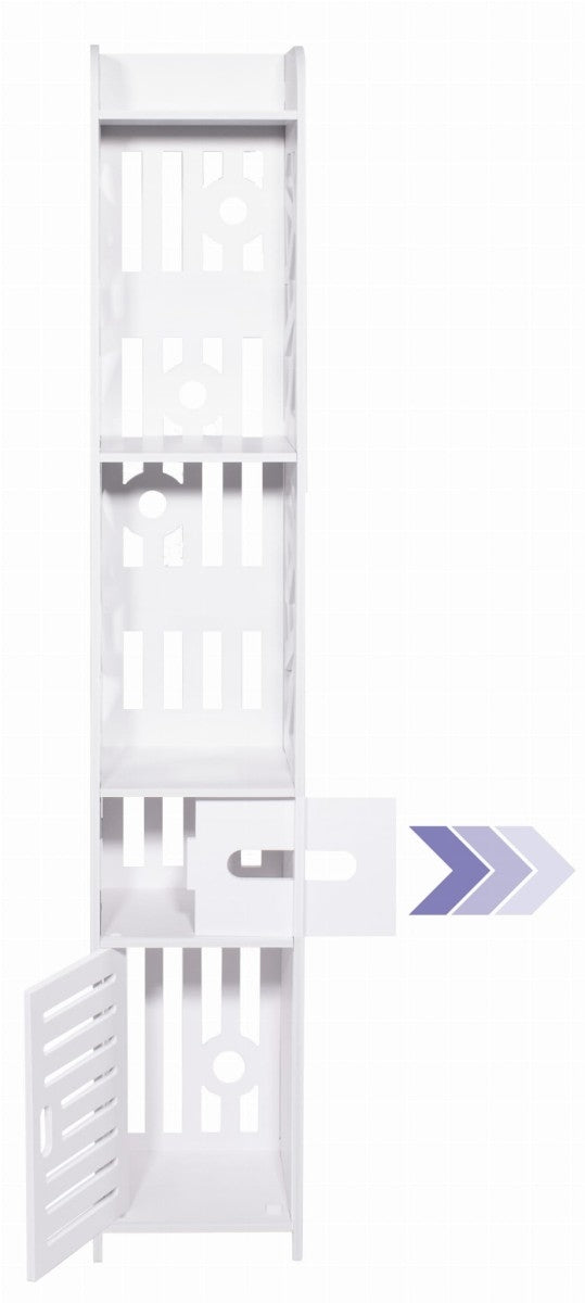 Bathroom cabinet, shelf, white column, 120 cm