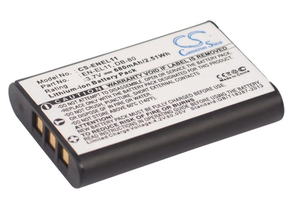 Batteri för En-El11 (Coolpix S550 / S560) ersättningsbatteri