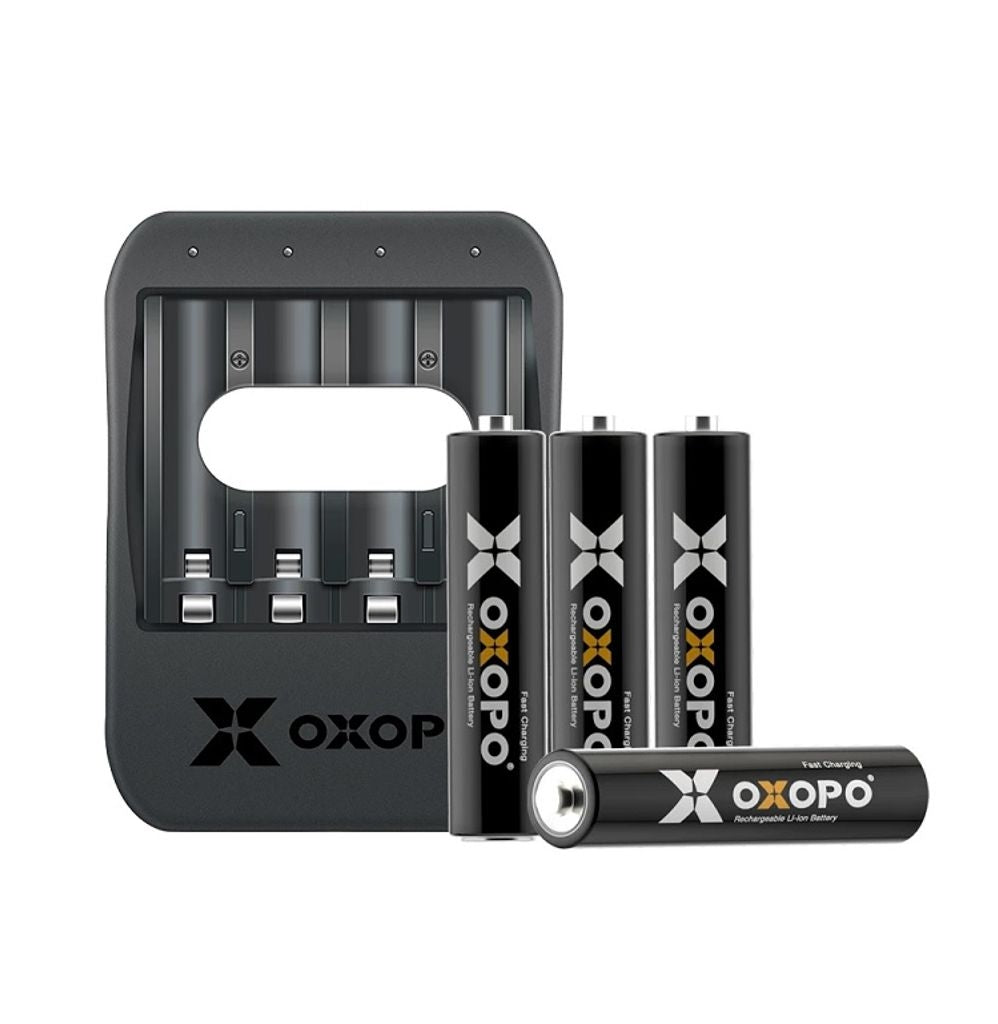 Battery charger Oxopo for Li-ion incl. 4 pcs AAA 550mah Li-ion