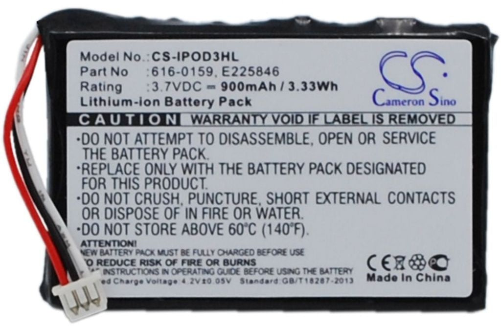 Battery for Apple iPOD 10GB M8976LL/A etc