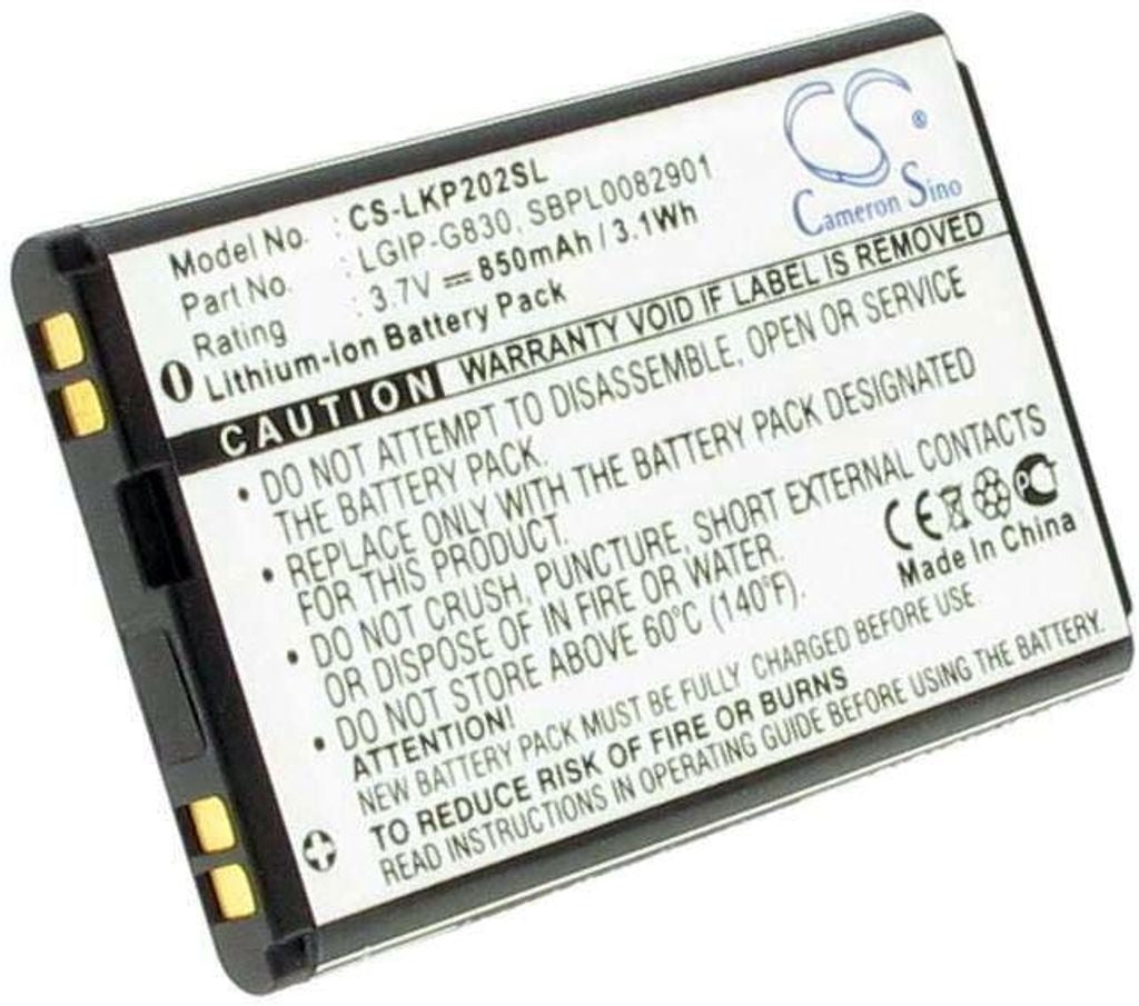 Battery for LGIP-G830 replacement battery