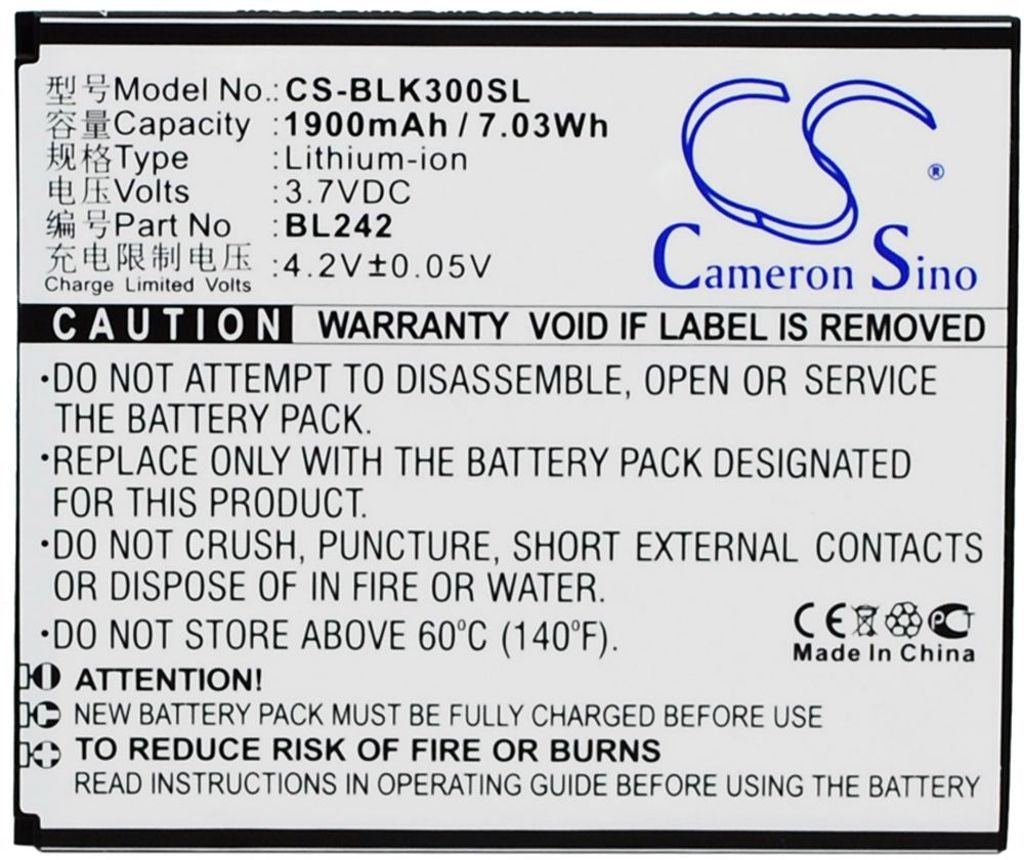 Battery for Lenovo A6000 etc
