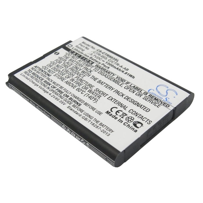 Battery for Nintendo 3DS / N3DS / CTR-001 / MIN-CTR-001 replacement battery