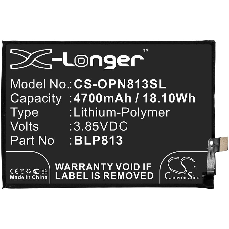 Battery for OnePlus Nord N100, 4700mAh, 3.85V