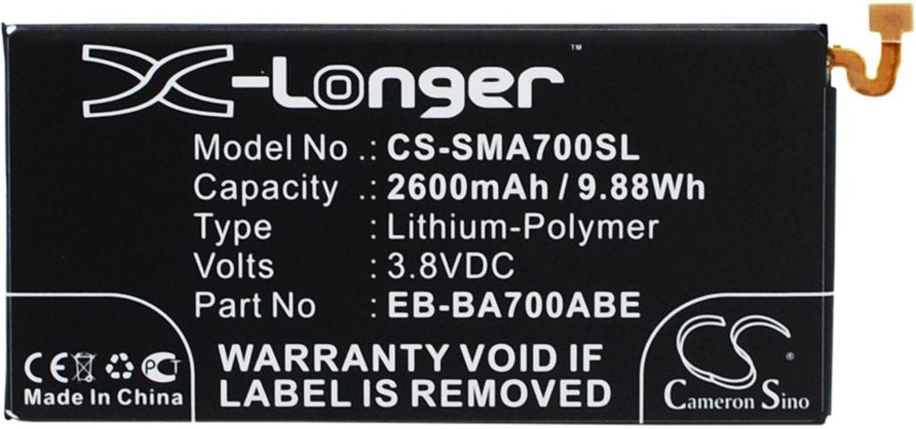 Battery for Samsung Galaxy A7 etc