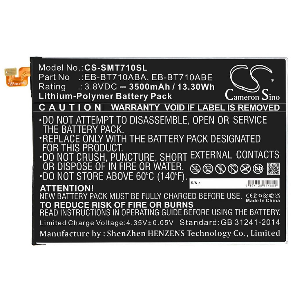 Battery for Samsung Galaxy Tab S2 8.0, 3500mAh, 3.8V