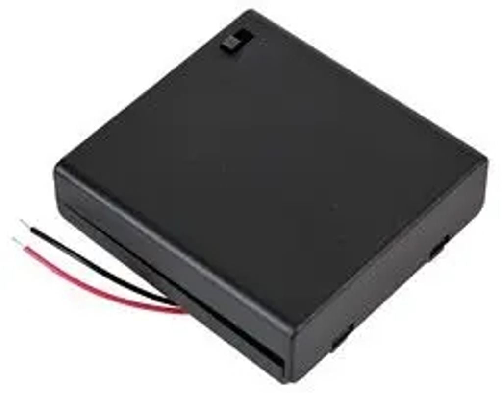 Battery holder with switch for AAx4