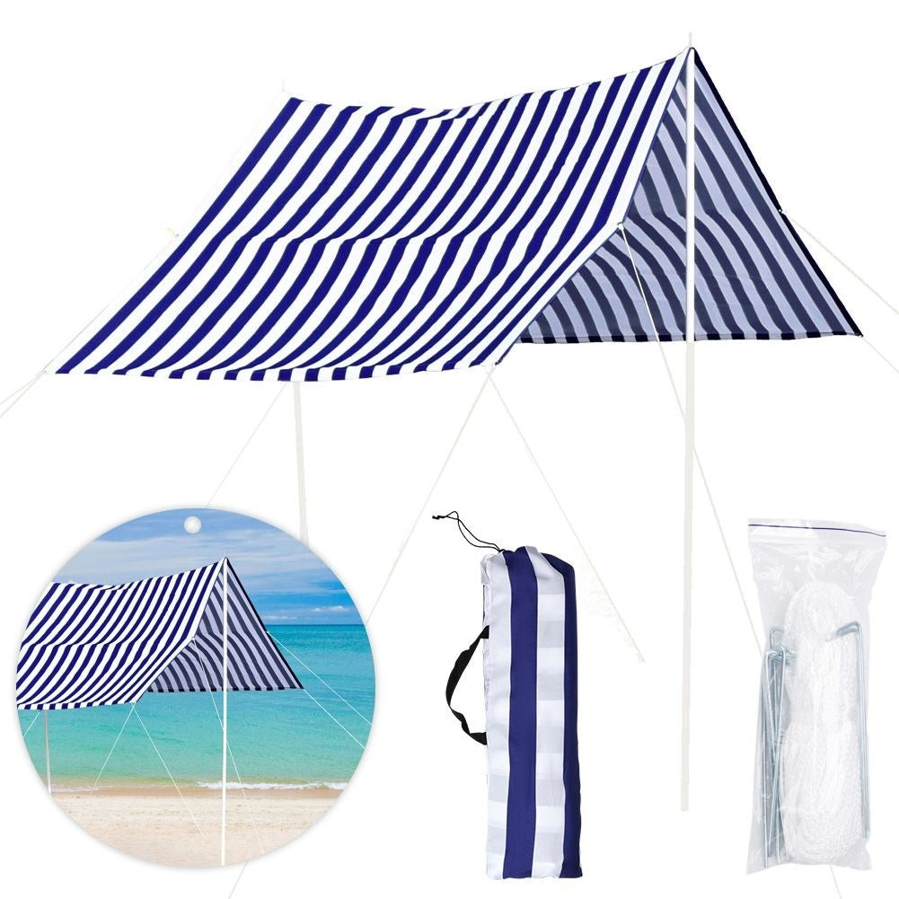 Beach canopy with UPF 30+ and carrying case for extra sun protection