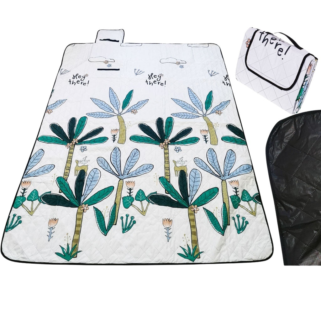 Beach mat picnic blanket camping palm trees 150x200