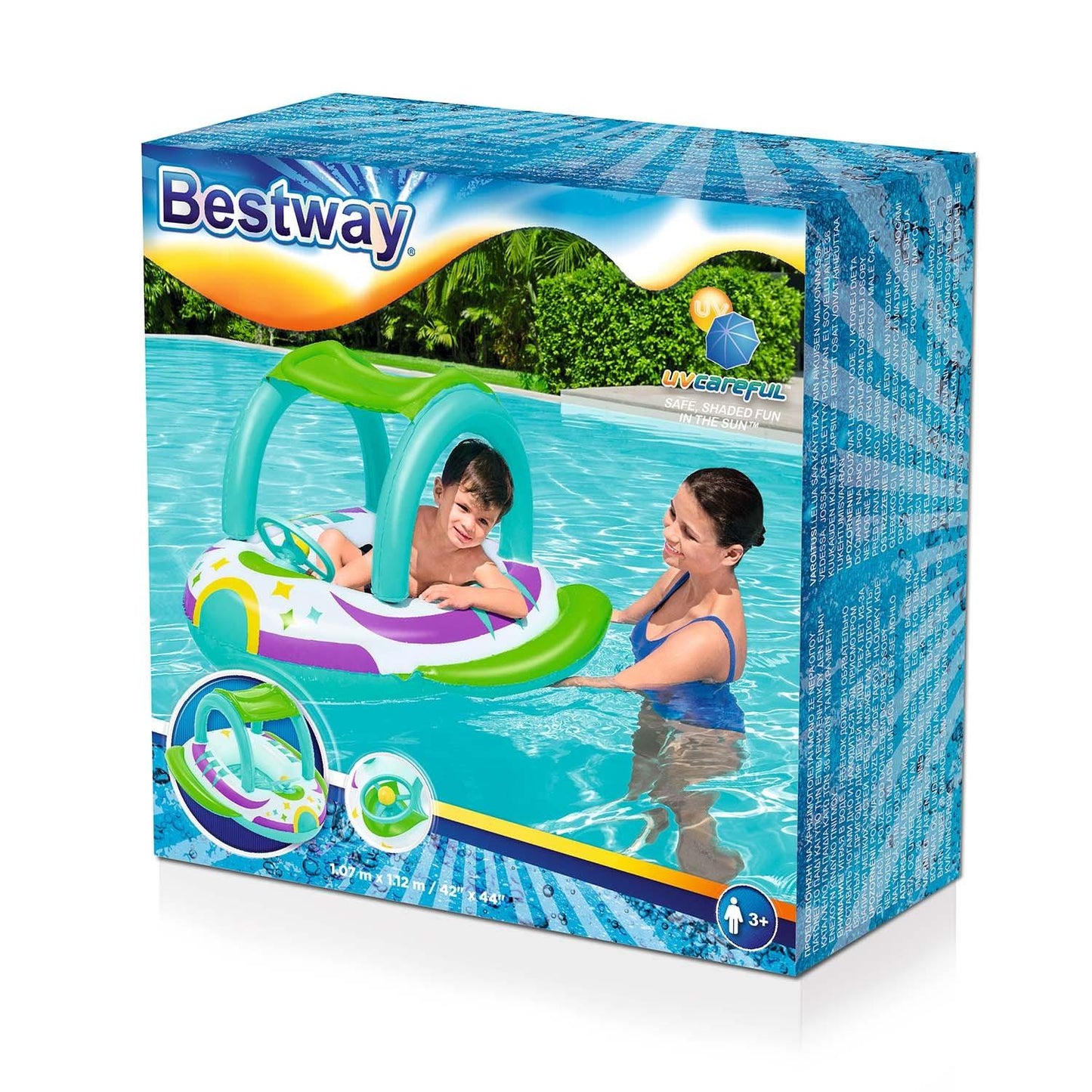 Beach swimming pontoon with roof 107 x 112 cm Bestway 34149