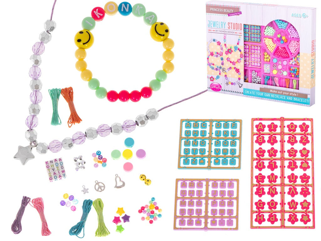 Beads for making jewellery bracelets from letters set XXL 630el