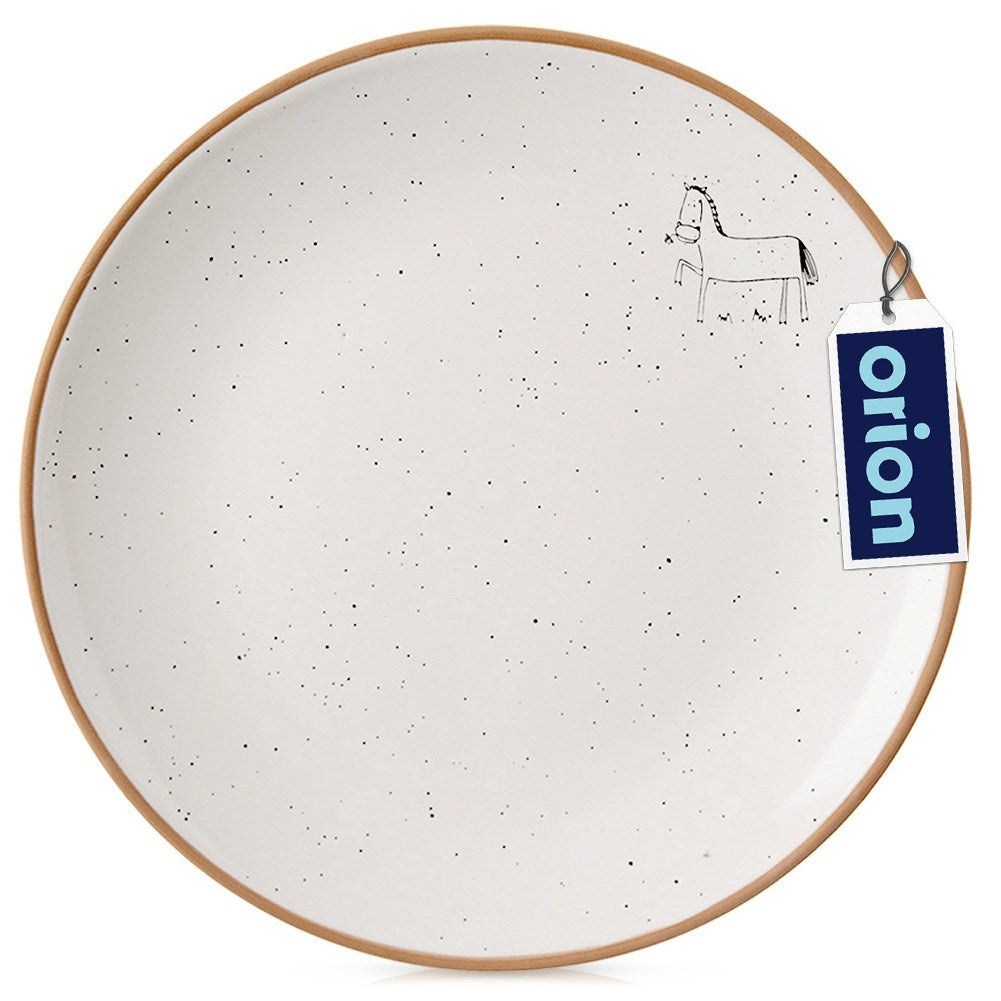 Beige ceramic dessert plate 20 cm
