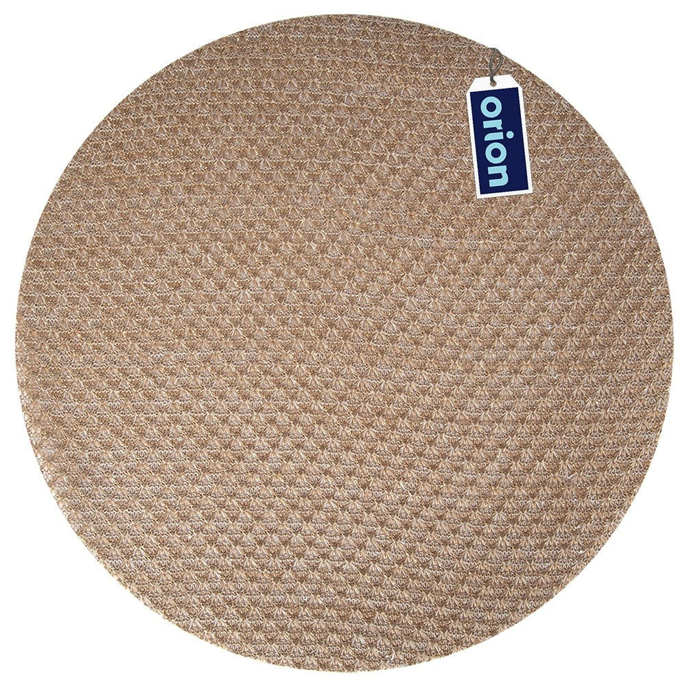 Beige gold table mat 38 cm