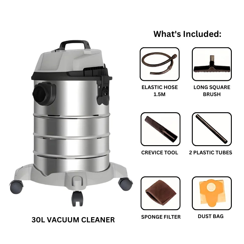 Bentheimer BR-308-30L: Wet and Dry Vacuum Cleaner 1500W - 30L