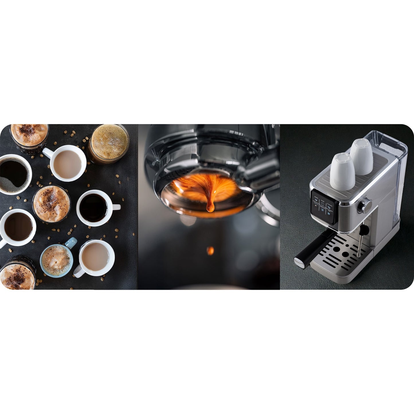 Berdsen BD-770 20 bar filter coffee machine, silver