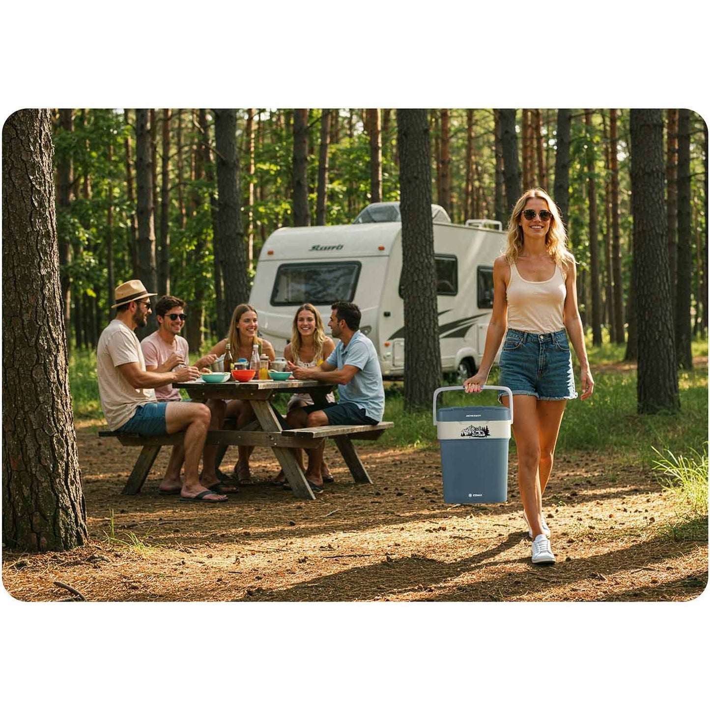 Berdsen Icemax tourist refrigerator 29 liters ECO mode - blue