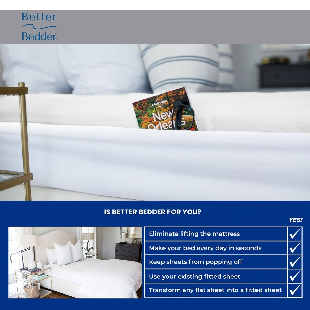 Better Bedder - Sheet Fasteners - 96x190