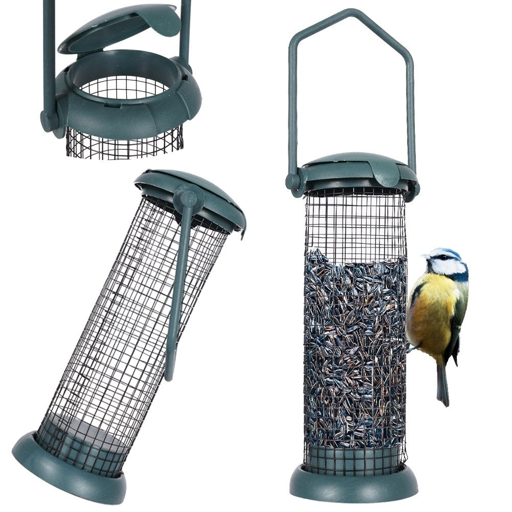 Bird feeder for fat balls and seeds, perfect for the garden