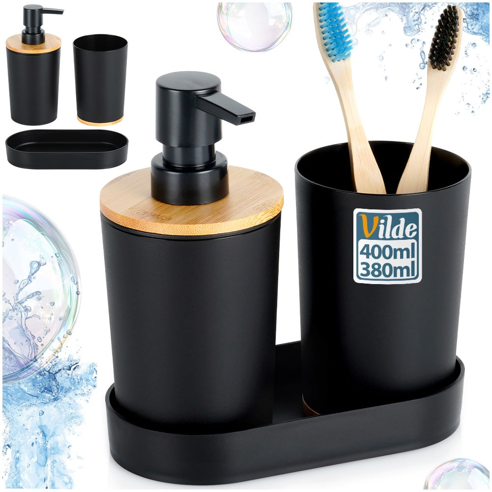 Black Bathroom Set, 3 Pieces