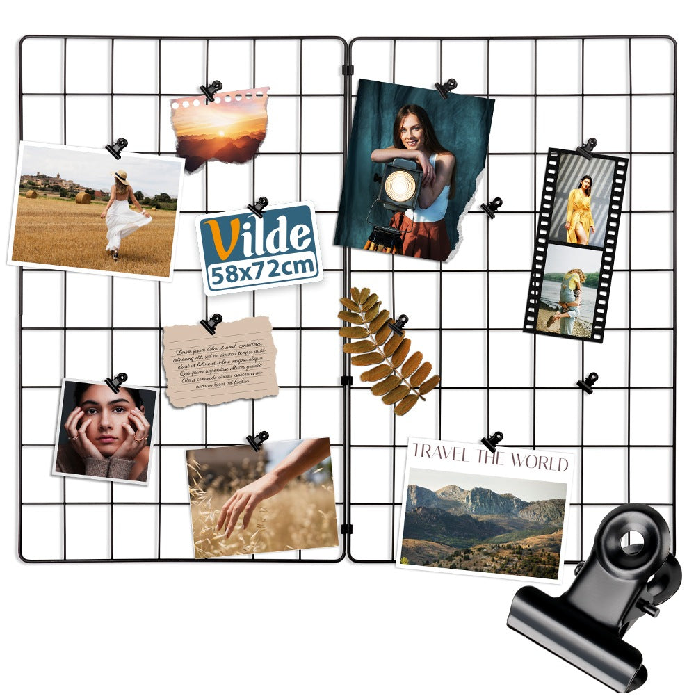 Black Metal Photo Grid 58x72 cm