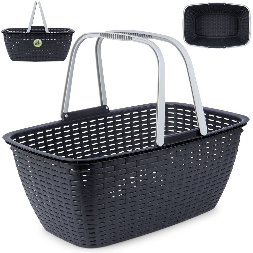 Black and durable laundry basket for easy transport