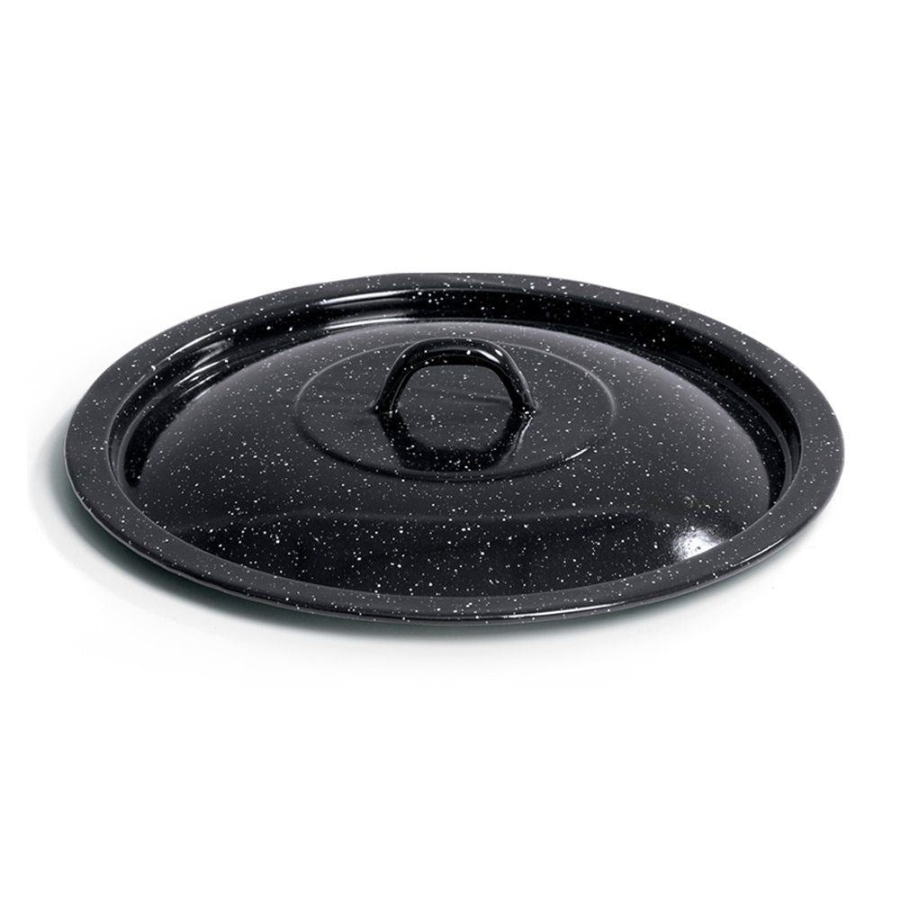 Black enamelled steel lid for 7.5L Hungarian pot