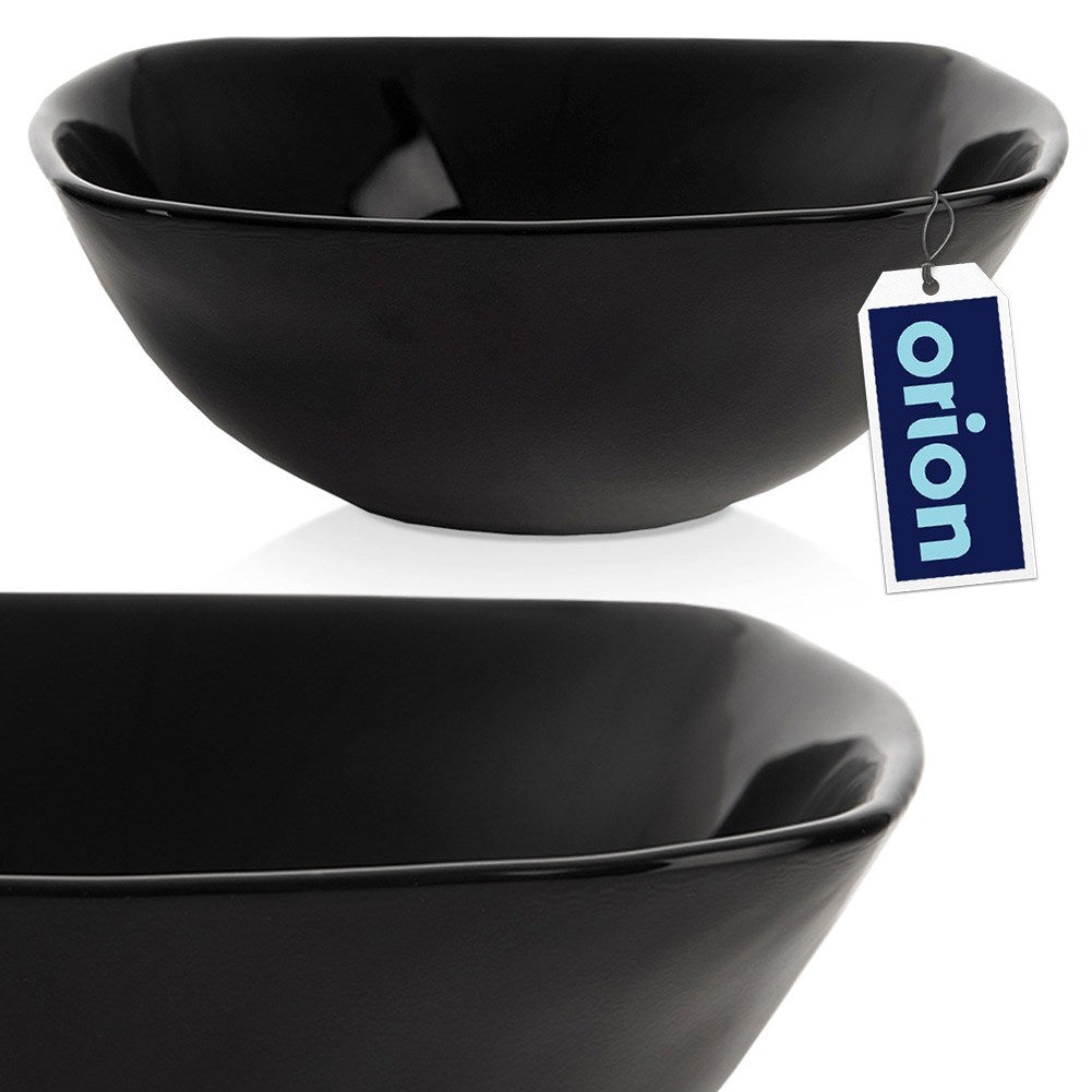 Black glass bowl LUNA 15 cm, 450 ml