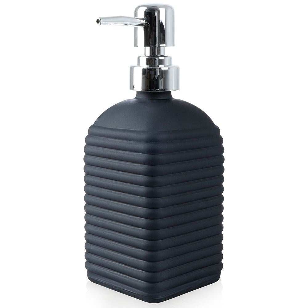 Black glass soap pump for kitchen and bathroom