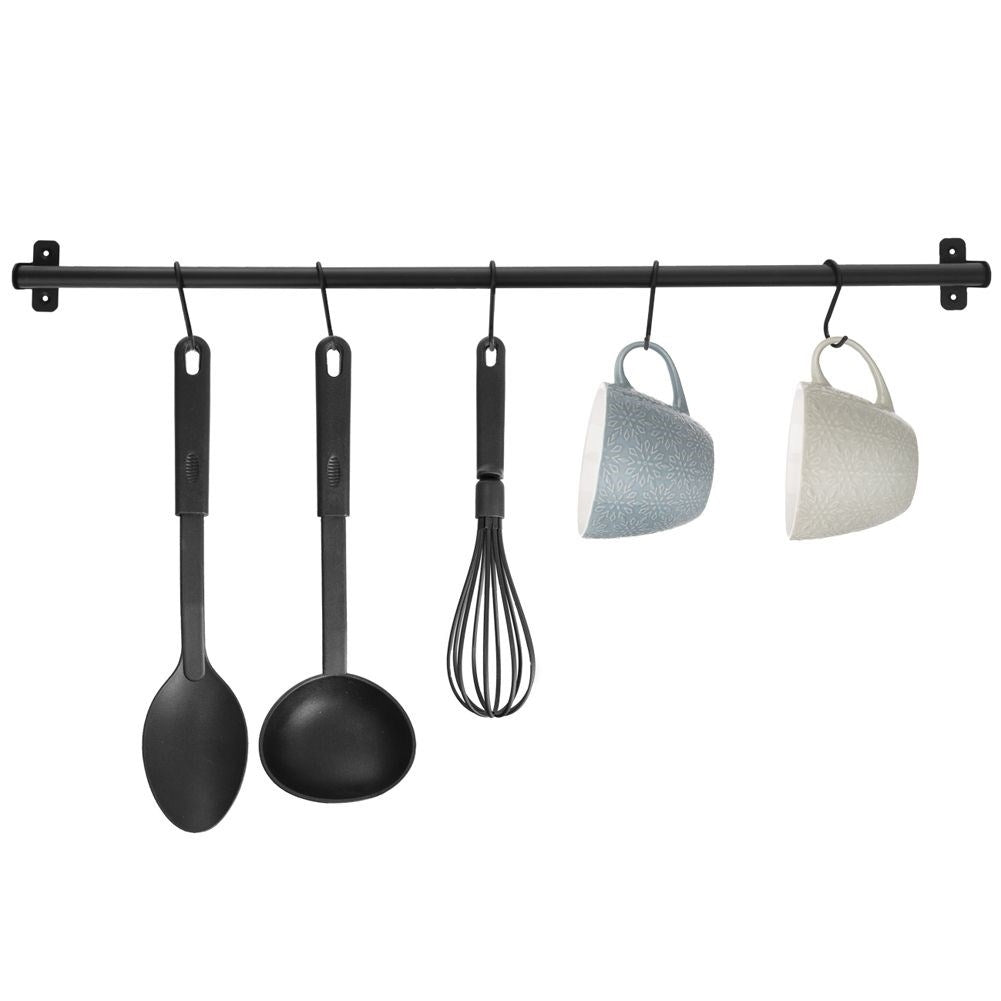 Black kitchen utensil hanger - Perfect for spoons and spatulas