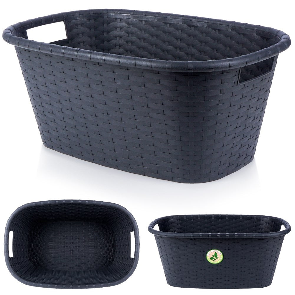 Black light laundry basket for clothes and textiles
