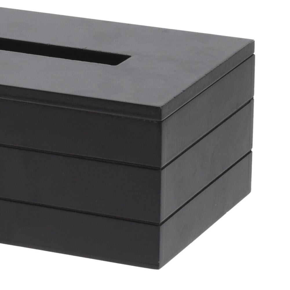 Black universal tissue container with opening