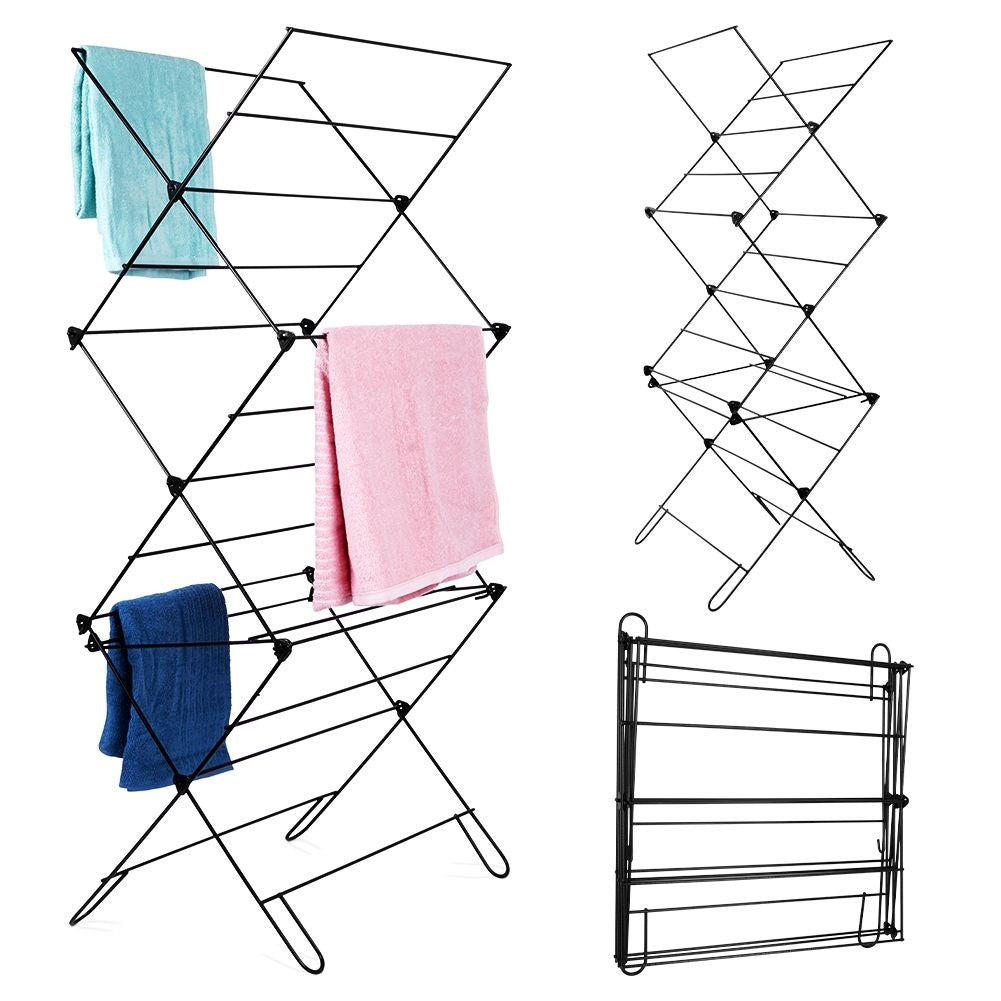 Black vertical laundry dryer 57x120 cm