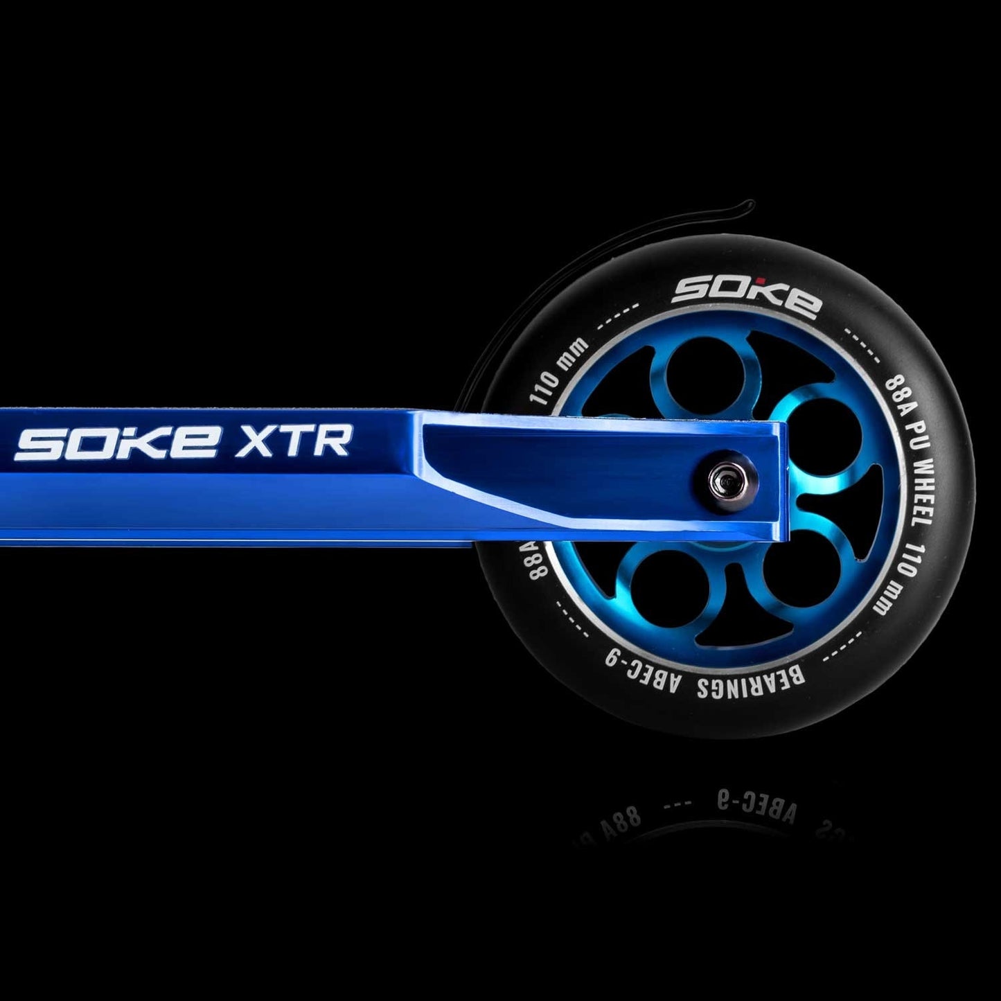 Blue 110 mm wheels for scooter, 2-pack