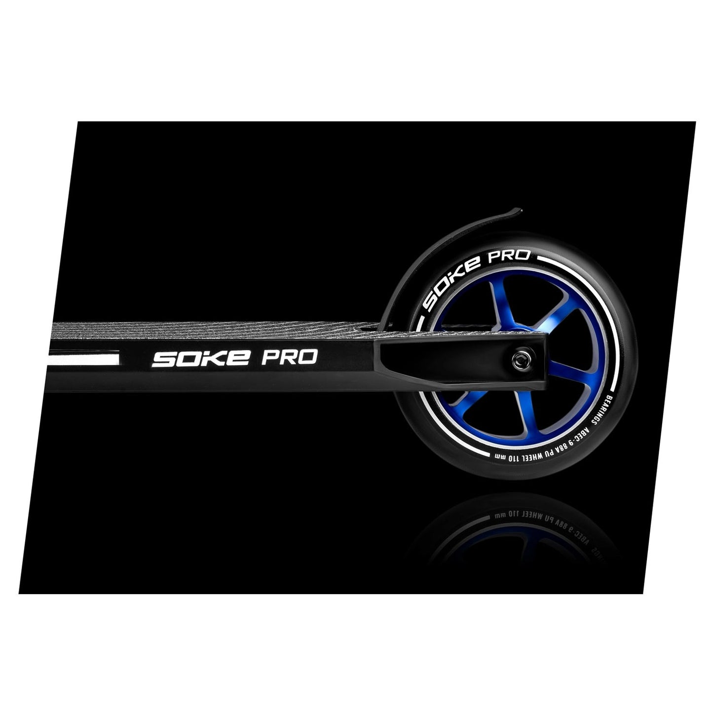 Blue 110 mm wheels for scooter, 2 pcs