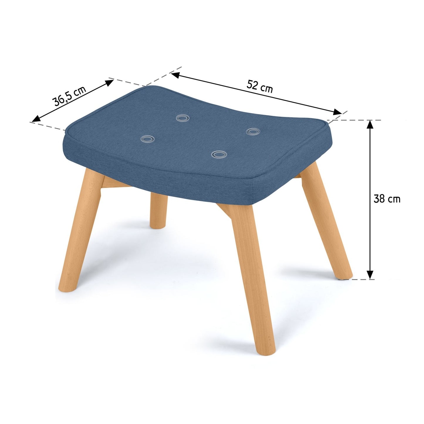 Blue Footstool for Norse Sofotel Armchair