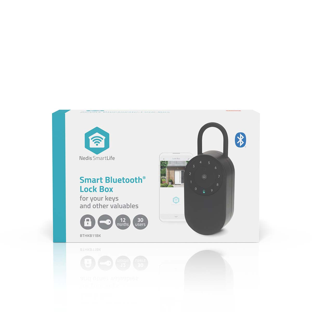 Bluetooth Key Safe, Outdoor, IP65, Black, Smart Access