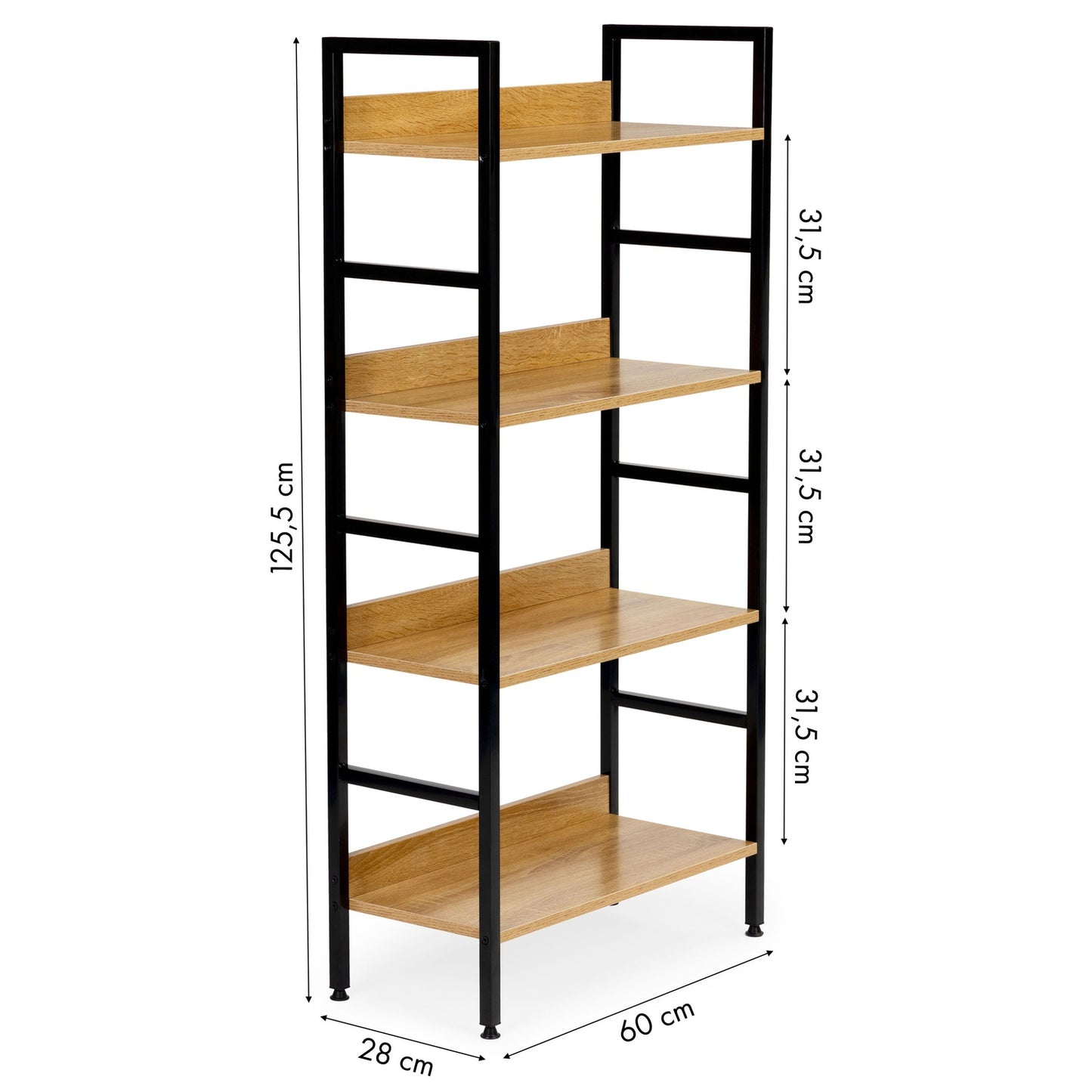 Bookcase wooden industrial cabinet loft bookshelves