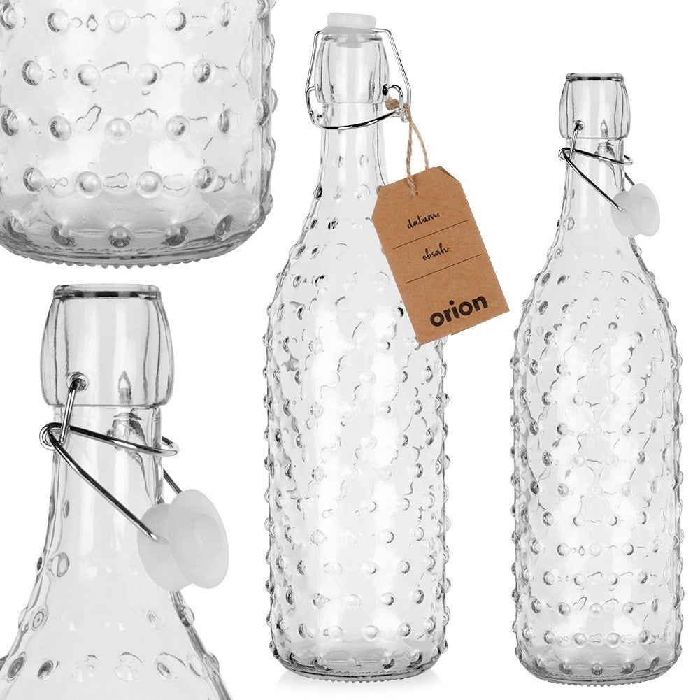 Bottle with clip glass 1 l