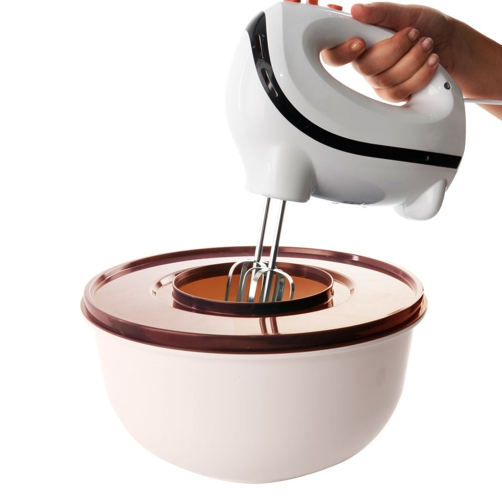 Bowl for mixing and fermentation with double lid