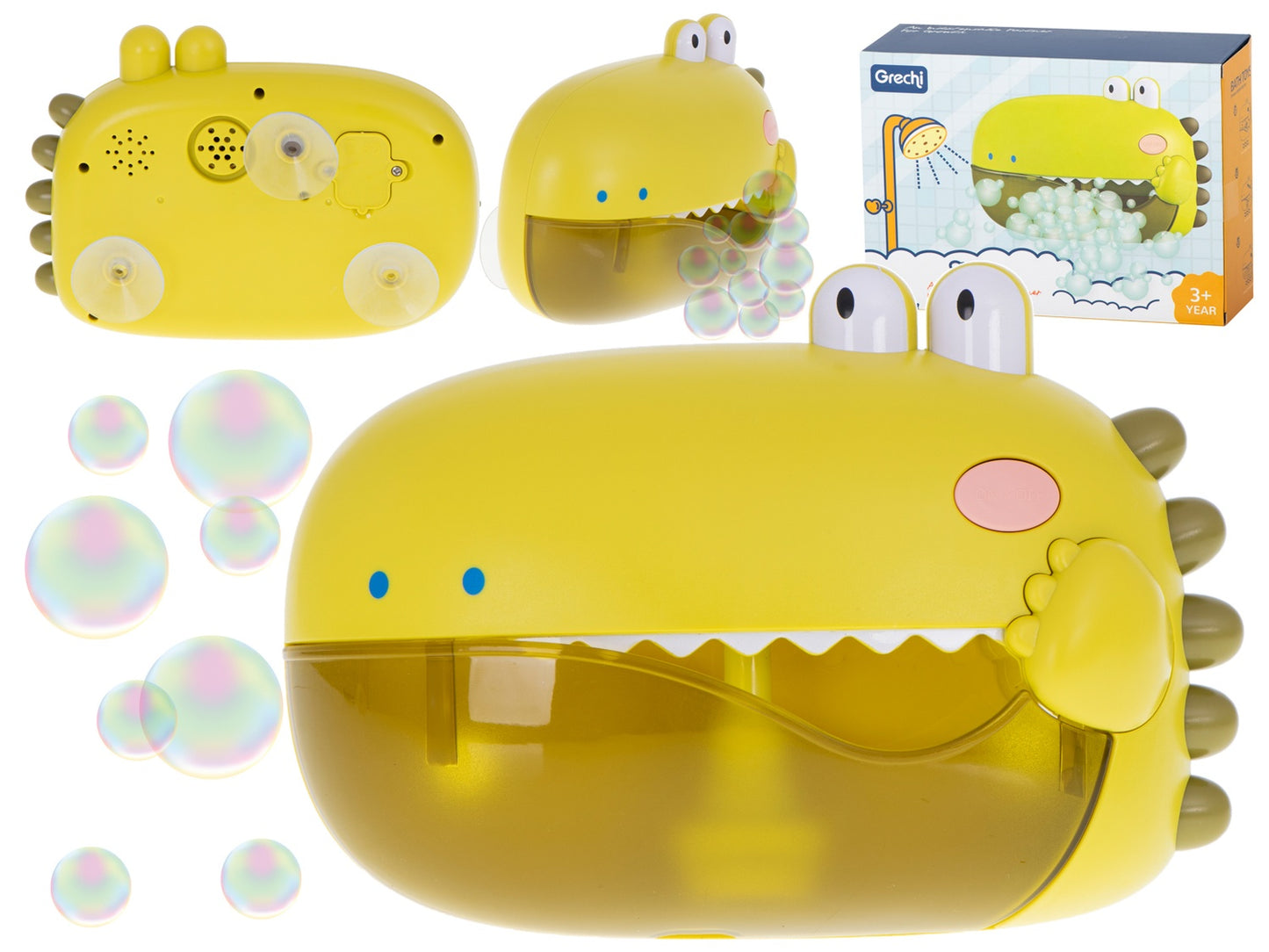 Bubble generator foam bath toy crocodile