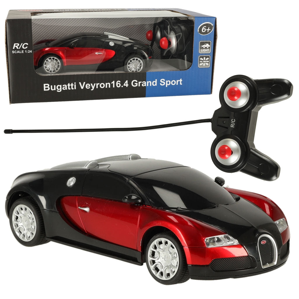 Bugatti Veyron RC car licence 1:24 red