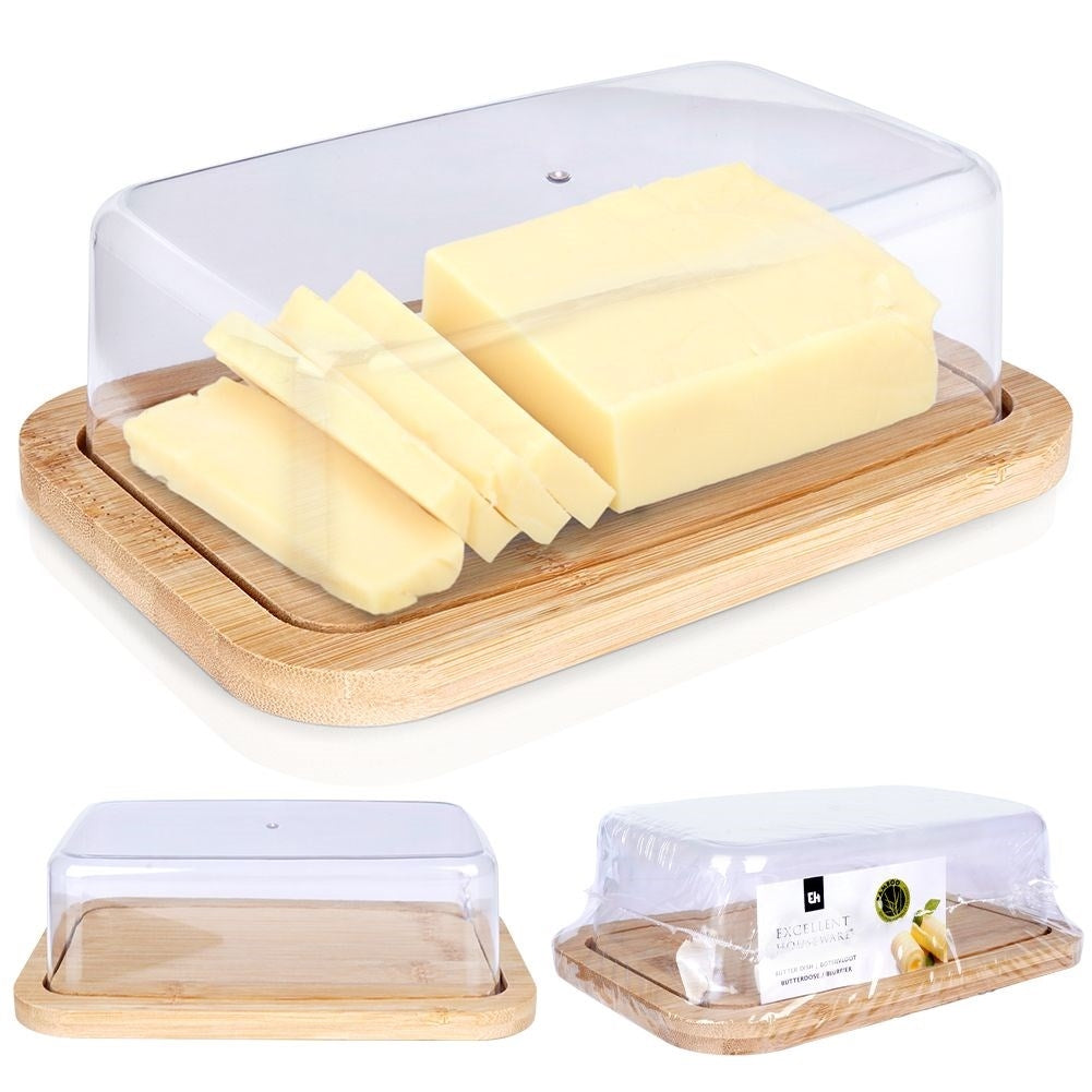 Butter container in Bamboo for Storage and Serving