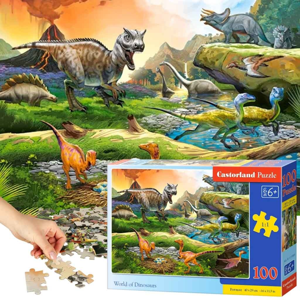 CASTORLAND Puzzle 100el. World of Dinosaurs